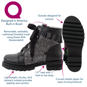 QUADSis Brooke Boot Silver Diagram