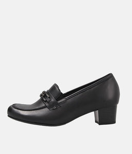 Semler Premium Black Heel Loafers